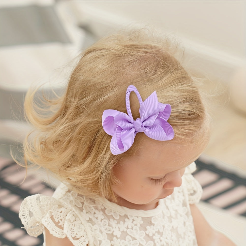 8pcs Bow Hair Clips for Baby Girls