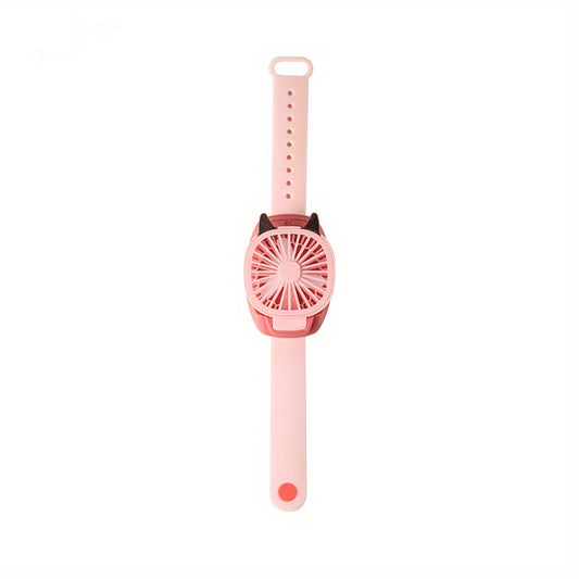 Cartoon Wristband USB Rechargeable Fan For Girls