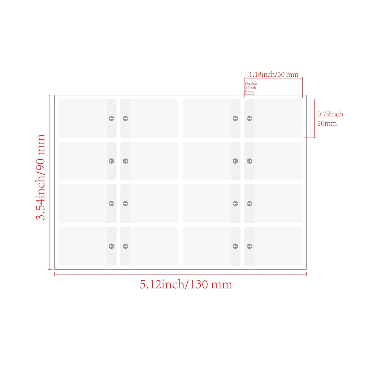 320pcs Arrow Self-adhesive Sealing Sticker