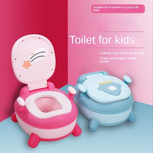 Rocket Pattern Toilet Potty for Boys and Girls Ages 8 Months to 6 Years