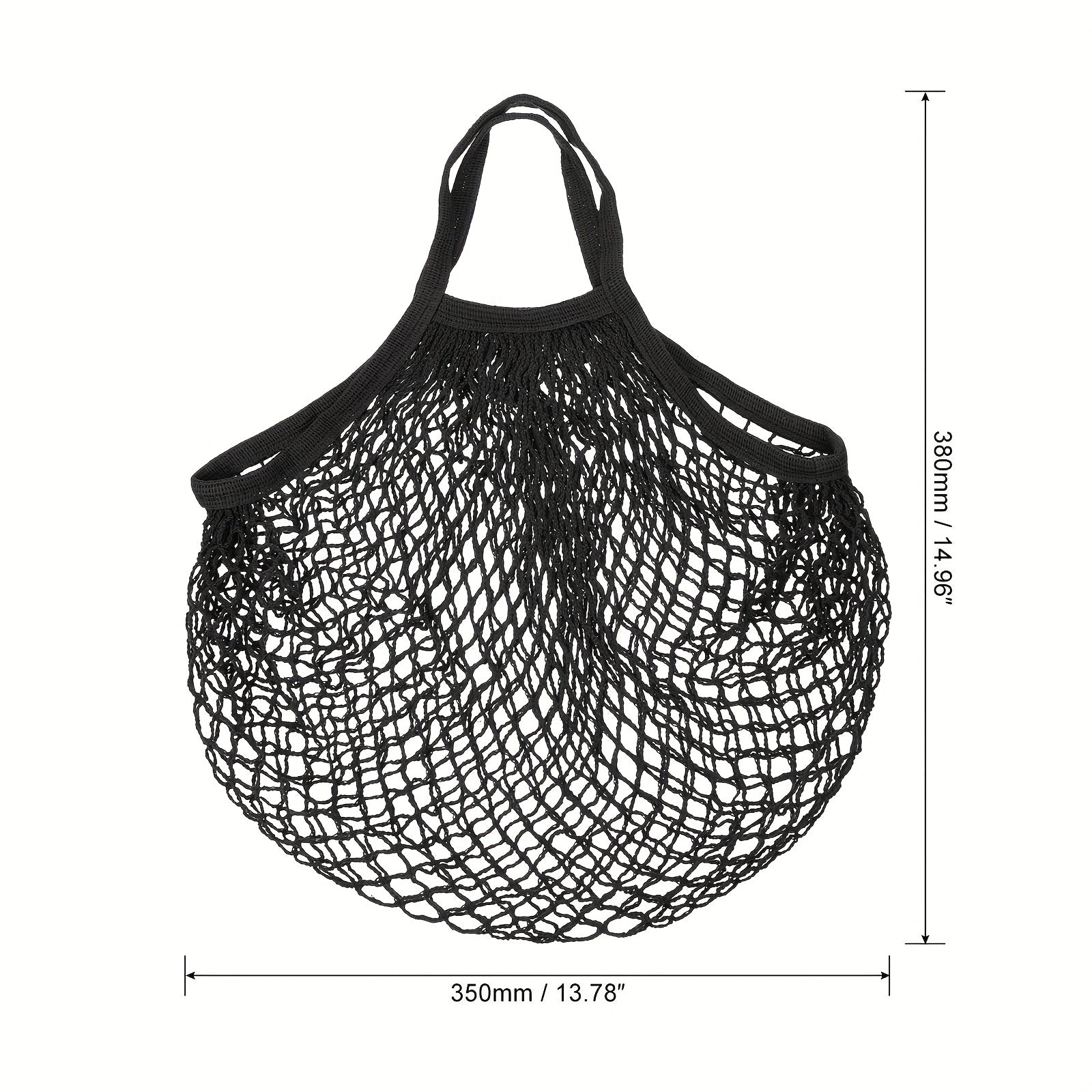 Short Handle Mesh Bag Regular Shoulder Carrying Net Shopping Bag Reusable