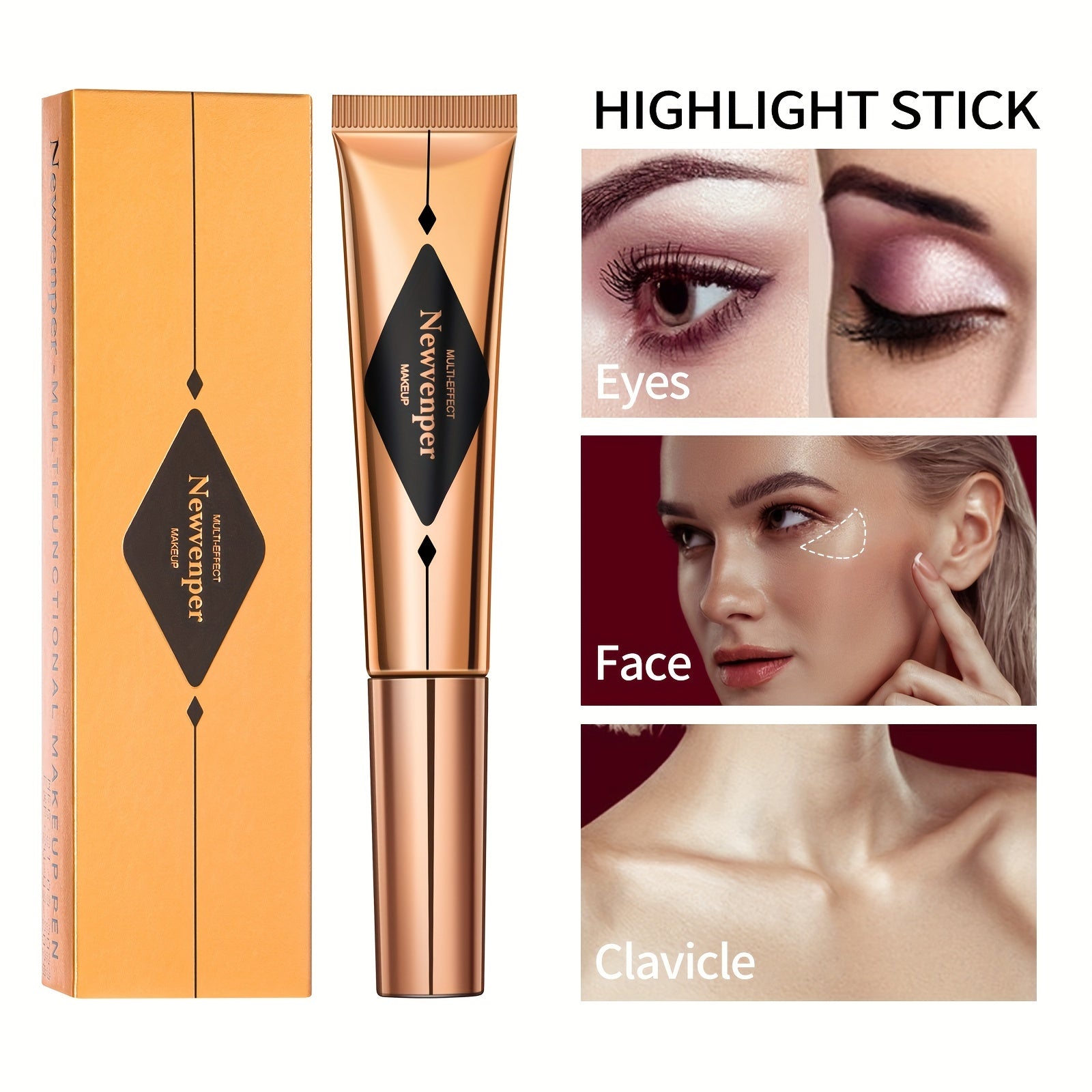 Highlighter Cream with Sponge Applicator for Brightening Makeup