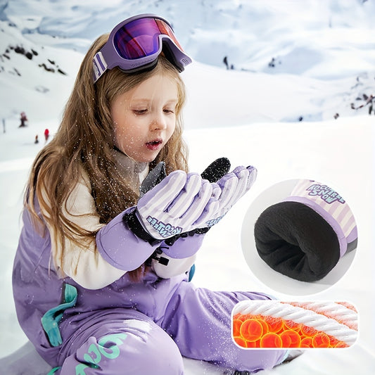 Kids Ski Gloves Winter Warm Waterproof Gloves