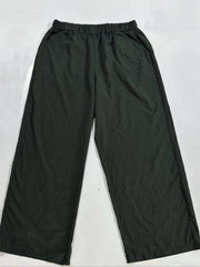  Wide Leg Trousers High Rise Elastic Waist
