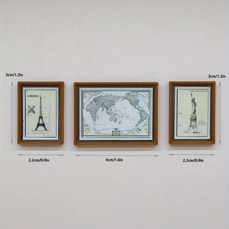 Simulation Mural Mini Doll House Wall Decoration Painting