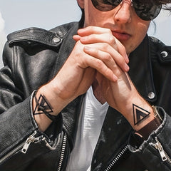 Virtual Real Triangle Tattoo Stickers Herbal Semi permanent Waterproof Stickers