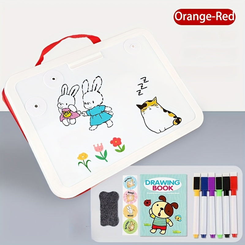 Magnetic Drawing Board with Storage - Reusable Art Pad & Coloring Book