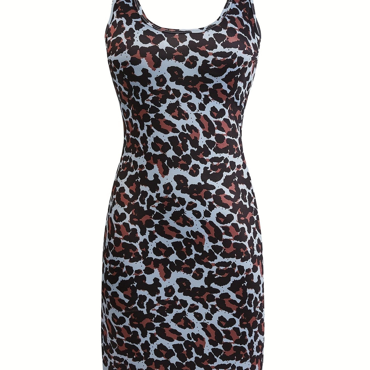 Leopard Print Yoga Sports Fitness Tank Dress
