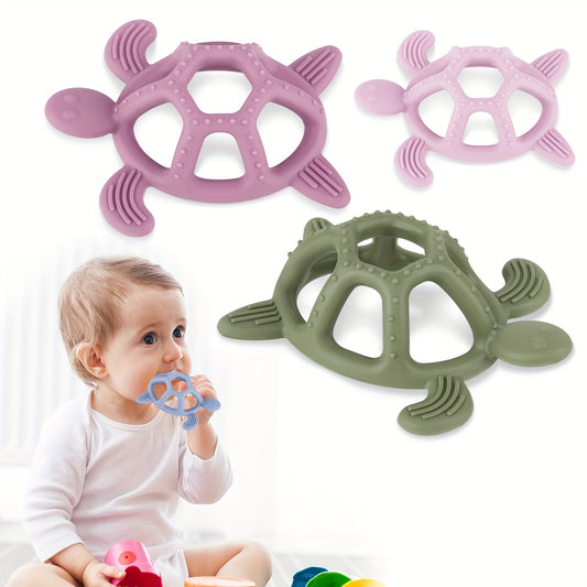Turtle Teething Toy for Babies 3M+ BPA-Free Silicone Relief