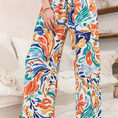Wide Leg Trousers With Belt & Pockets Plus Size