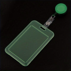 Transparent Card Sleeve Set with Easy Pull Buckle Clip Holder