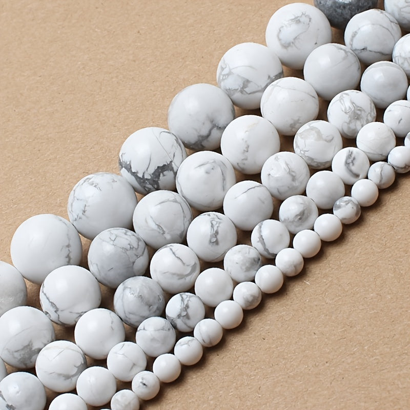 4-10mm Howlite Stone Beads Round Loose Beads for Jewelry Making 15"