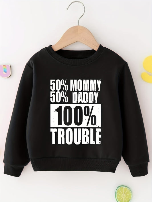 Boys ''100 Trouble'' Sweatshirt - Spring/Autumn Pullover