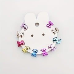 10pc Small Rabbits Hair Clips Claw Clips Hair Accessories For Girls Kids