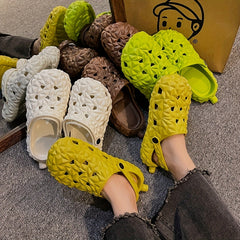 Women's Durian Novelty Pillow Slides Open Toe Soft Sole Non slip Clogs
