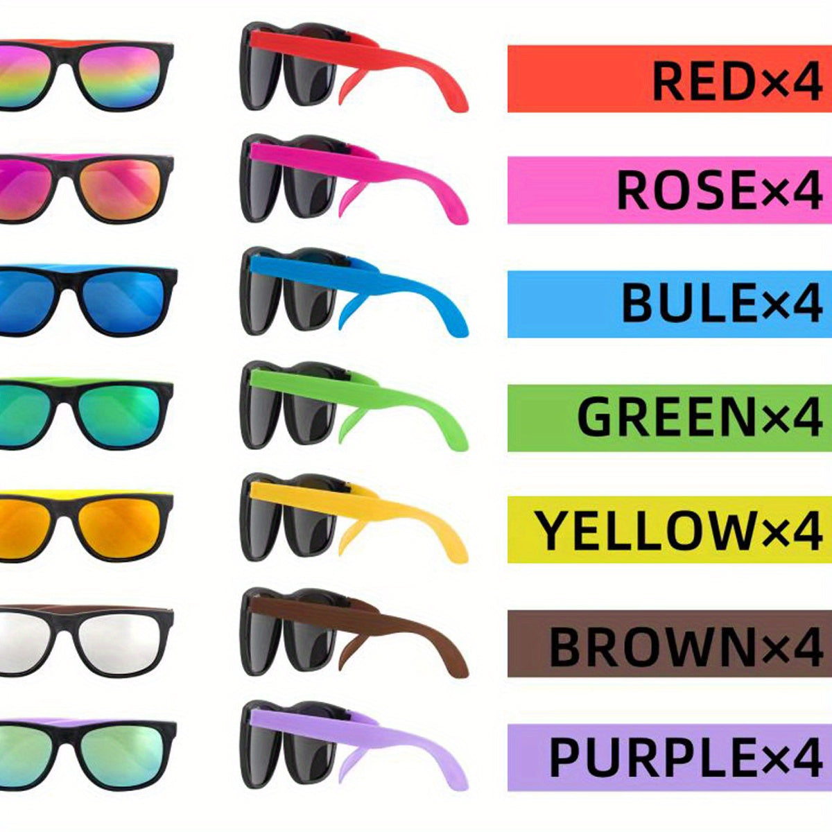 Neon Party Sunglasses Bulk for Adults & Teens