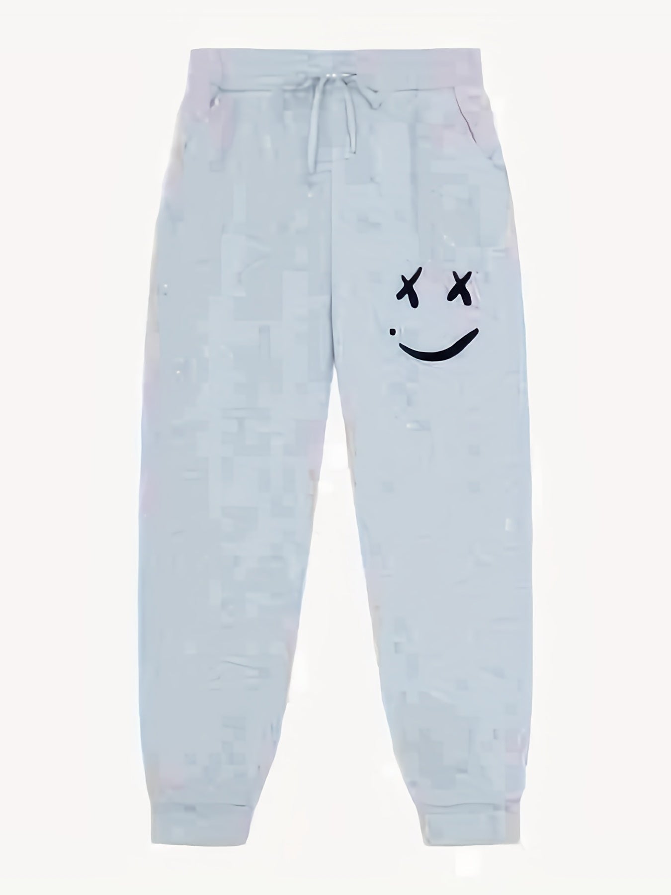 Grimace Pattern Men's Active Pants Drawstring Stretch Trousers