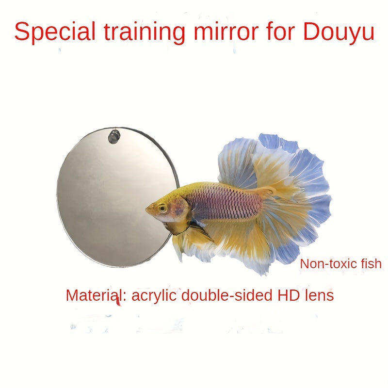 Circle Fish Exercise Mirror Double Sided Aquarium Training Mirror