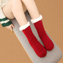 Plush Lined Warm Home Floor Socks Women's Stockings