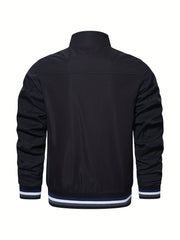 Men's Zipper Long Sleeve Stand Collar Jackets