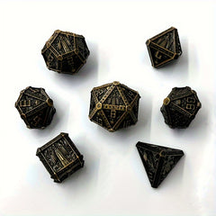 7pcs Wizard Metal Solid Dice for Table Game Entertainment