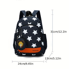 Children's Star Print Bear Backpack With Small Coin Purse