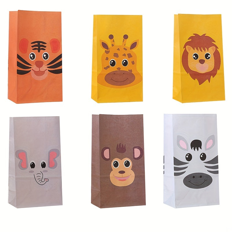 6pcs Cartoon Animal Candy Bags for Gifts and Retail Stores