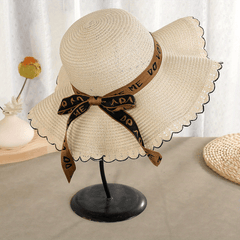 Ruffles Floppy Straw Hat Summer Sunscreen Travel Beach Hats for Women