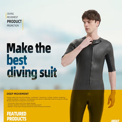 3mm Leather Smooth Men Wetsuit Surf Snorkeling Diving Suit Diving Equipment
