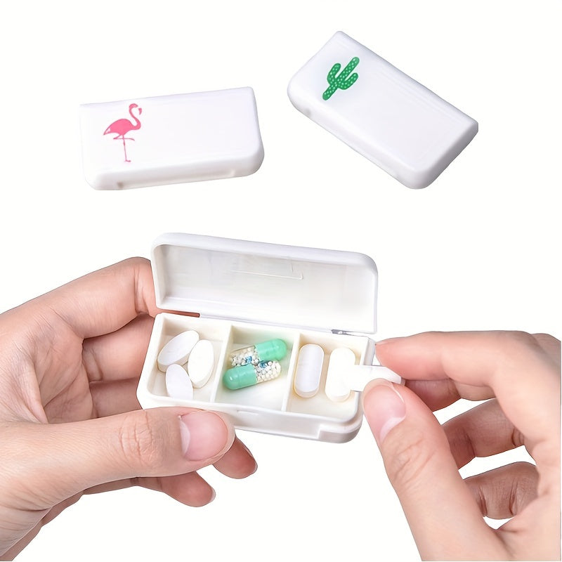 Portable 3 Grid Small Pill Box Mini Pack Pill Box
