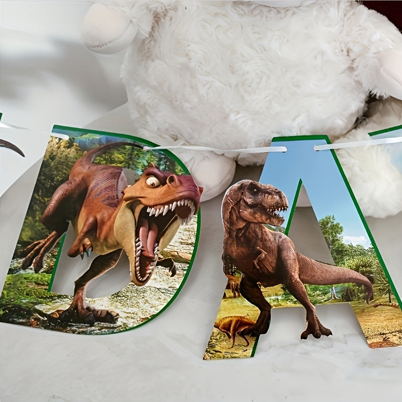 Dinosaur Birthday Theme Banner Baby Boy Party Decoration