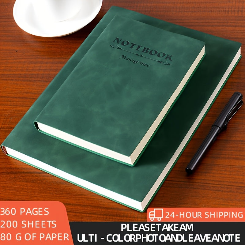 Set of 3 Personalized A5 Slim Notebooks - Engraved Cover, 360 Pages