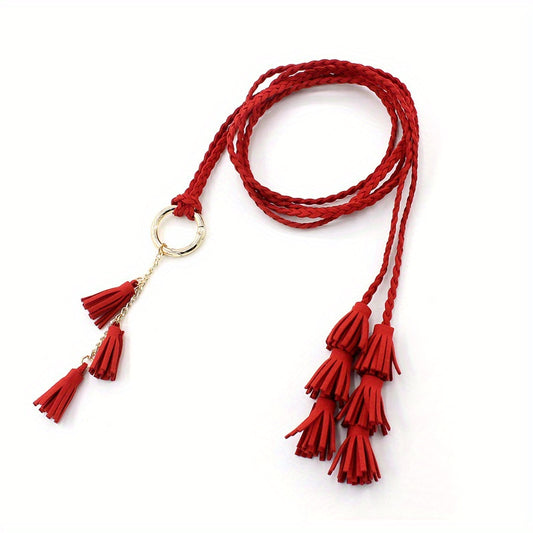 Boho Tassel Belt Vintage Decorative Thin Girdle Women