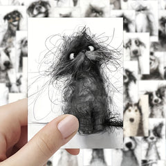 100pcs Vintage Animal Stickers Waterproof Self Adhesive