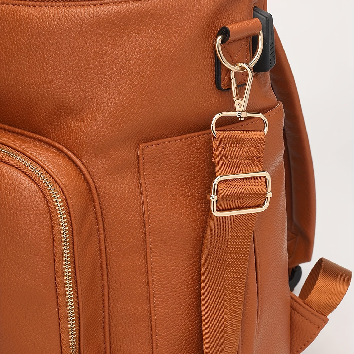 PU Cylinder Mummy Bag Large Capacity Backpack