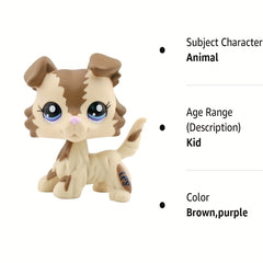 Rare Collie Stripe Dog Puppy Toy Figure - Perfect Kids Gift