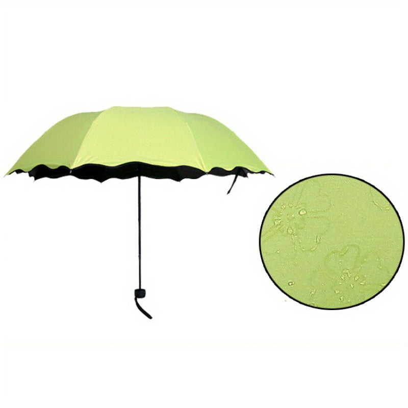 Water Blossom Flowering Folding Manual Umbrella