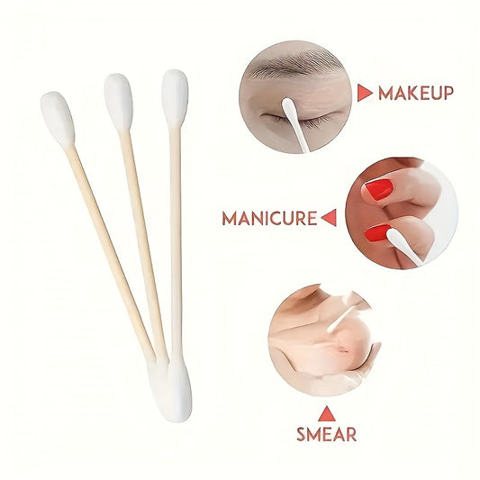 1000pcs Cotton Swabs Double Round Head for Ear and Nose Cleaning
