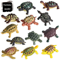 12pcs Realistic Sea Turtle Figurines Plastic Ocean Animals Set