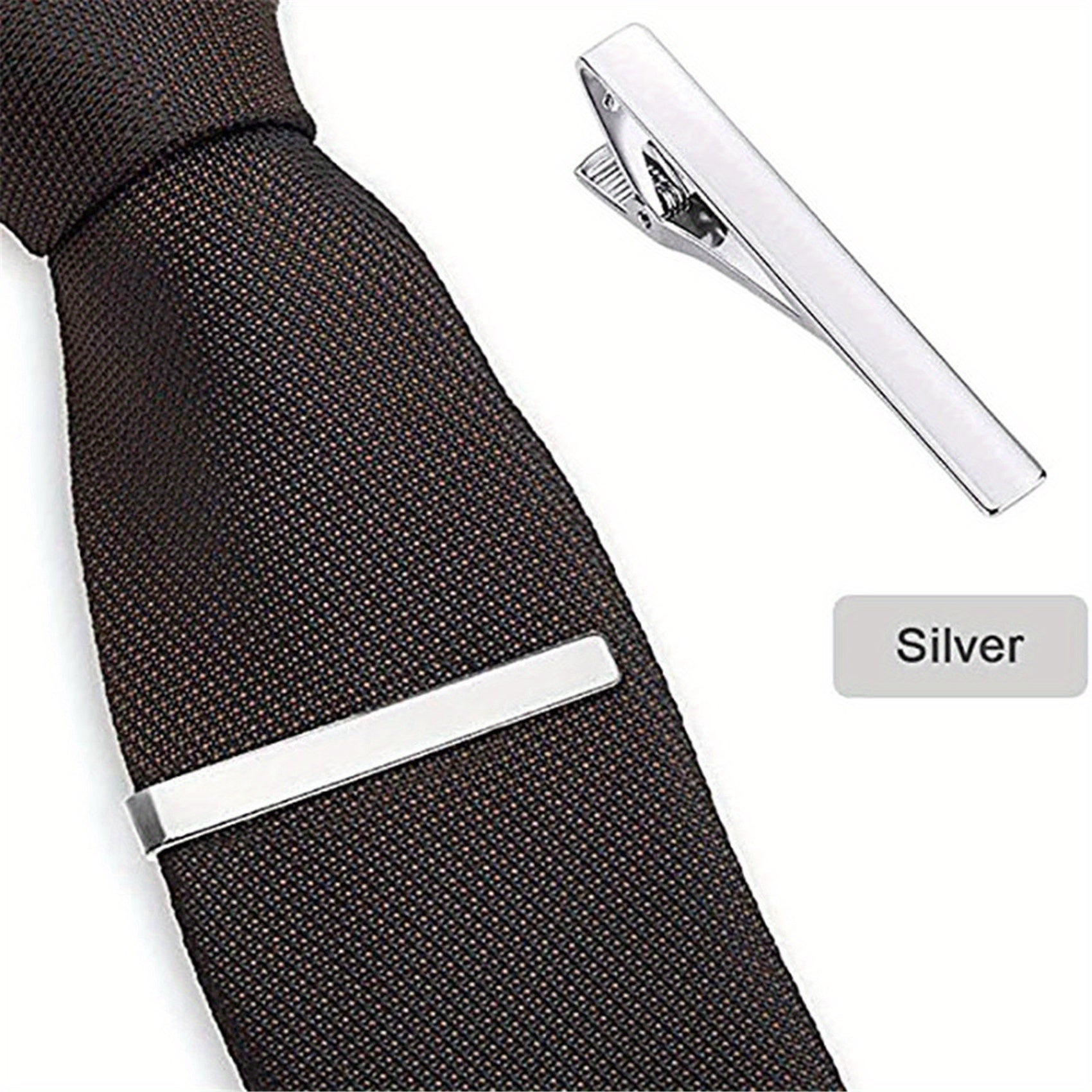Classic Silver Tie Clip for Men