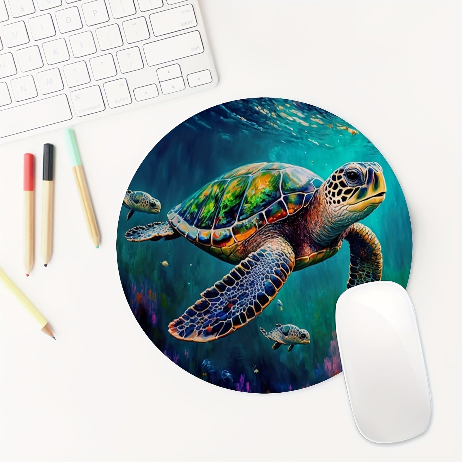Sea Turtle Gaming Mouse Pad for Women and Girls