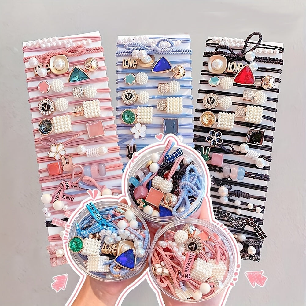 20Pcs Elastic Hair Ties Scrunchies Ponytail Holder Hair Rope Hair Accessories