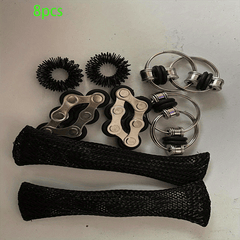 8pcs Sensory Finger Toys Set - Spinner, Rings, Chain, Marble