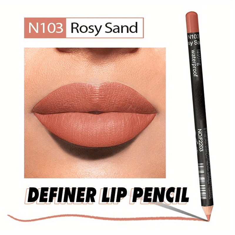 Long Lasting Lip Liner Pen with Smudge Proof Formula - Nude Shades