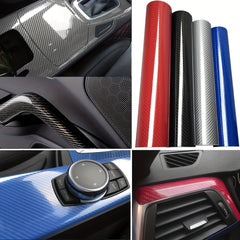 High Glossy 5D Carbon Fiber Wrapping Vinyl Film Motorcycle Tablet Stickers