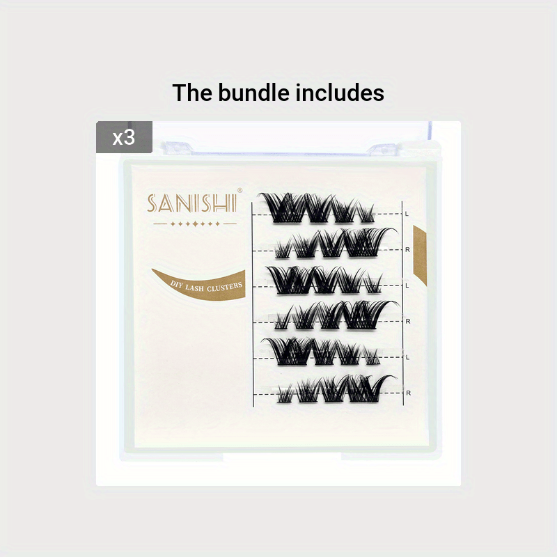 DIY 5-14mm Eyelash Clusters Reusable Faux Mink Cat Eye False Eyelashes