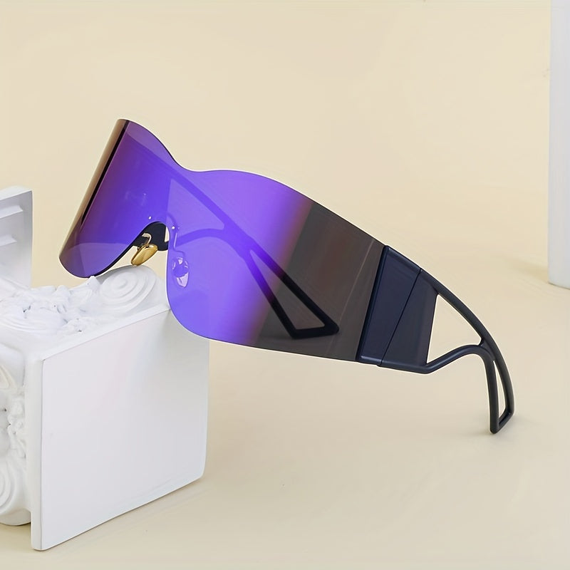 Men's Frameless Sunglasses Windproof Y2K Sports Glasses