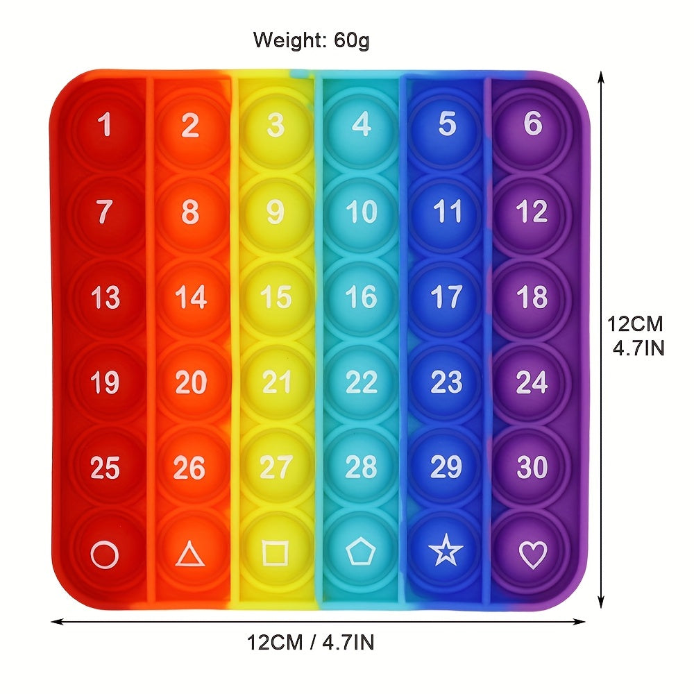 2 in 1 Pop Fidget Toys Letters & Numbers Sensory Pop Math Learning