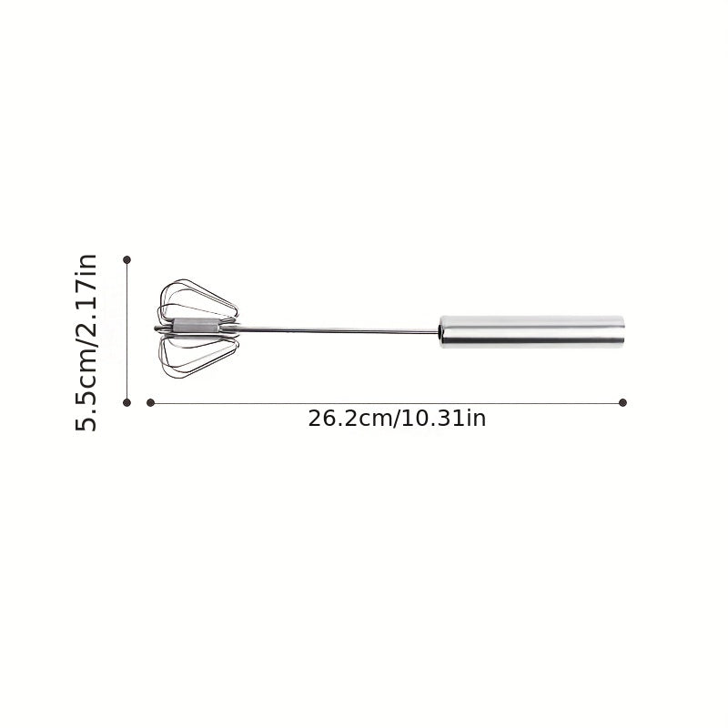 Semi Automatic Stainless Steel Egg Whisk Egg Beater Kitchen Gadgets