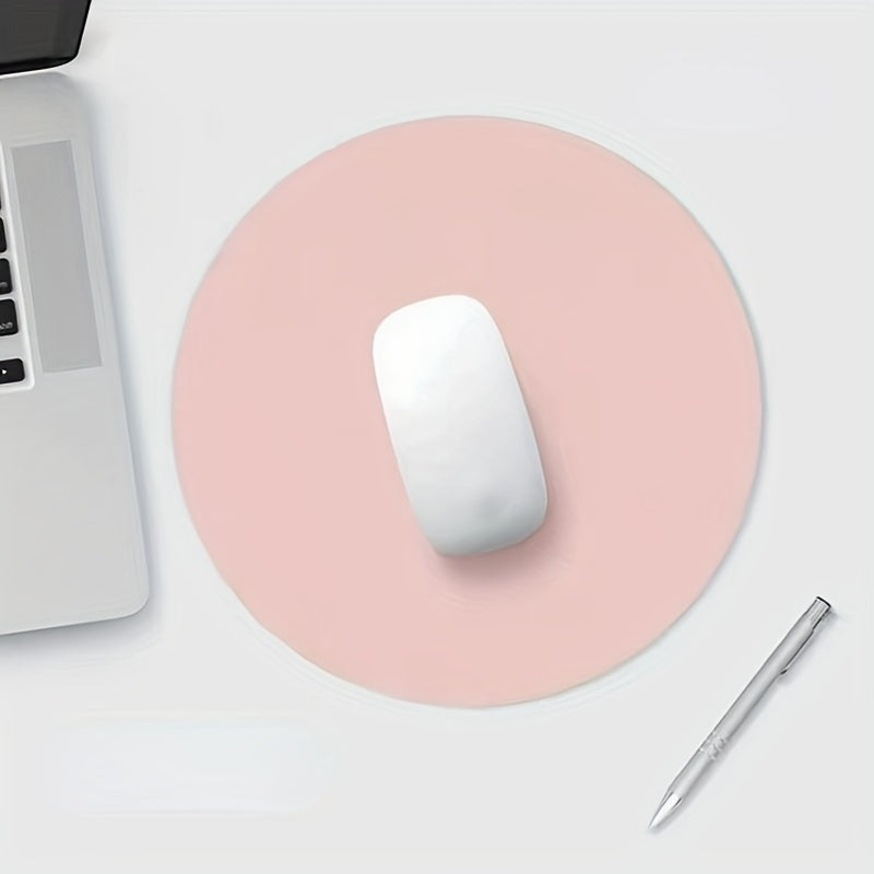 Solid Round Non-slip Mouse Pad for Students Office Computer Laptop